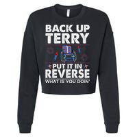 Back Up Terry Put It In Reverse Firework Funny 4th Of July Cropped Pullover Crew
