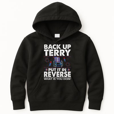 Back Up Terry Put It In Reverse Firework Funny 4th Of July Kids Hoodie