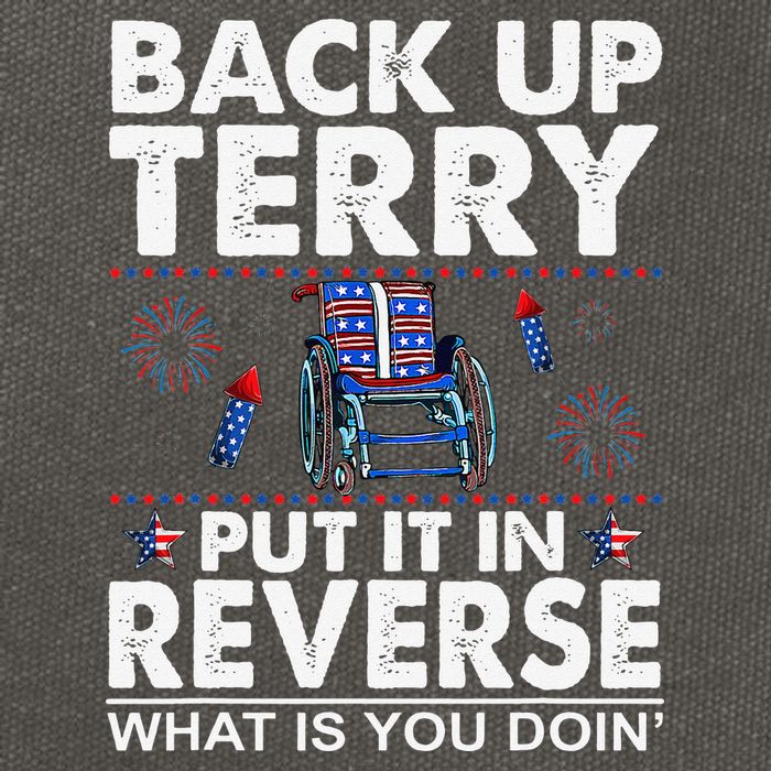 Back Up Terry Put It In Reverse Firework Funny 4th Of July Cotton Canvas Backpack