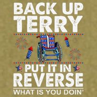 Back Up Terry Put It In Reverse Firework Funny 4th Of July Garment-Dyed Women's Muscle Tee