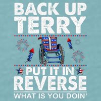 Back Up Terry Put It In Reverse Firework Funny 4th Of July Sueded Cloud Jersey T-Shirt