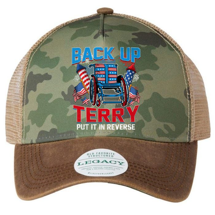 Back Up Terry Put It In Reverse Funny 4th Of July Fireworks Legacy Tie Dye Trucker Hat