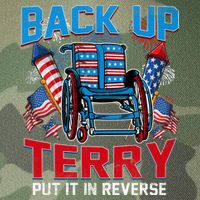 Back Up Terry Put It In Reverse Funny 4th Of July Fireworks Legacy Tie Dye Trucker Hat
