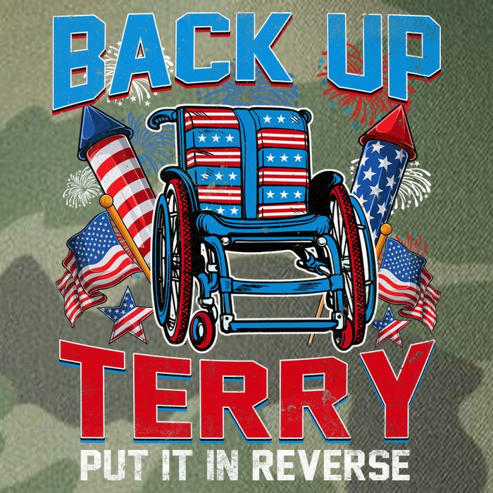 Back Up Terry Put It In Reverse Funny 4th Of July Fireworks Legacy Tie Dye Trucker Hat