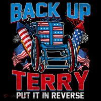 Back Up Terry Put It In Reverse Funny 4th Of July Fireworks Stripe Pom Pom Beanie
