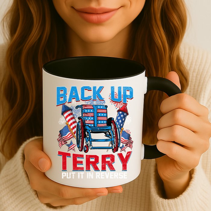 Back Up Terry Put It In Reverse Funny 4th Of July Fireworks Mug