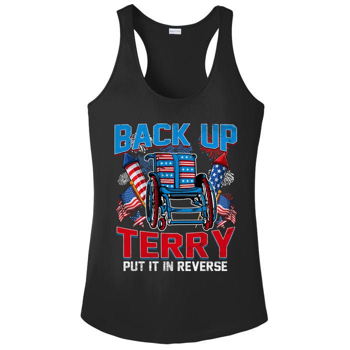 Back Up Terry Put It In Reverse Funny 4th Of July Fireworks Ladies PosiCharge Competitor Racerback Tank