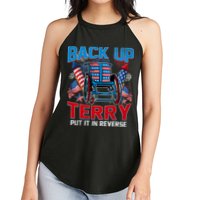 Back Up Terry Put It In Reverse Funny 4th Of July Fireworks Women's Perfect Tri Rocker Tank