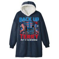 Back Up Terry Put It In Reverse Funny 4th Of July Fireworks Hooded Wearable Blanket