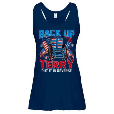 Back Up Terry Put It In Reverse Funny 4th Of July Fireworks Ladies Essential Flowy Tank