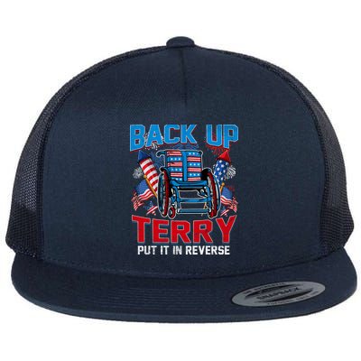 Back Up Terry Put It In Reverse Funny 4th Of July Fireworks Flatbill Hat