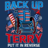 Back Up Terry Put It In Reverse Funny 4th Of July Fireworks Flatbill Hat