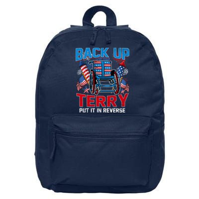 Back Up Terry Put It In Reverse Funny 4th Of July Fireworks 16 in Basic Backpack