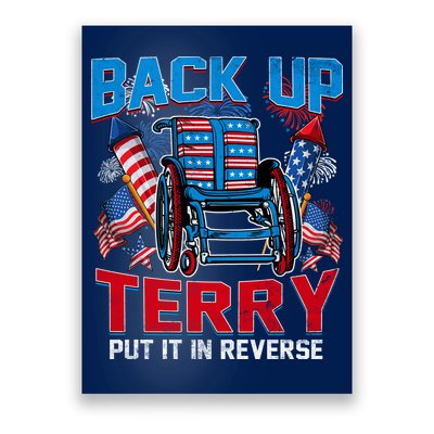 Back Up Terry Put It In Reverse Funny 4th Of July Fireworks Poster