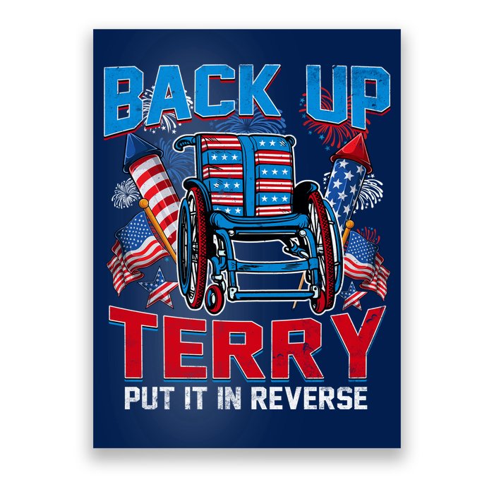 Back Up Terry Put It In Reverse Funny 4th Of July Fireworks Poster