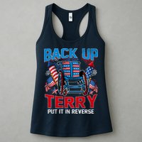 Back Up Terry Put It In Reverse Funny 4th Of July Fireworks Womens Tank Top