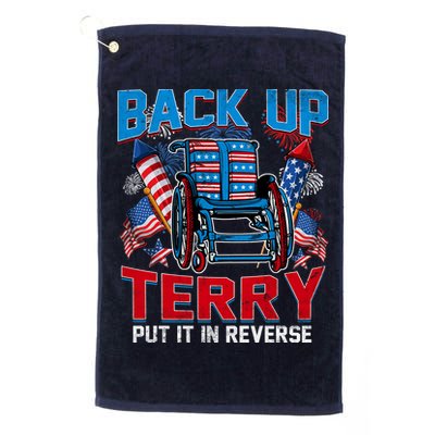 Back Up Terry Put It In Reverse Funny 4th Of July Fireworks Golf Towel