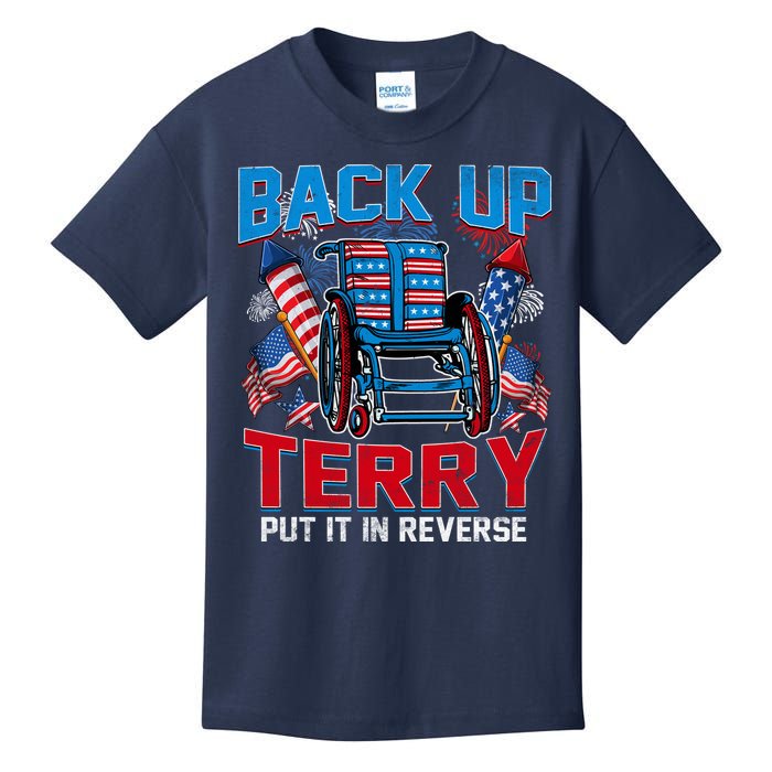 Back Up Terry Put It In Reverse Funny 4th Of July Fireworks Kids T-Shirt