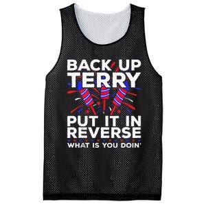 Back Up Terry Put It In Reverse Funny July 4th Firework Meme Mesh Reversible Basketball Jersey Tank