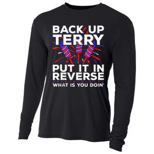 Back Up Terry Put It In Reverse Funny July 4th Firework Meme Cooling Performance Long Sleeve Crew