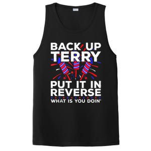 Back Up Terry Put It In Reverse Funny July 4th Firework Meme PosiCharge Competitor Tank