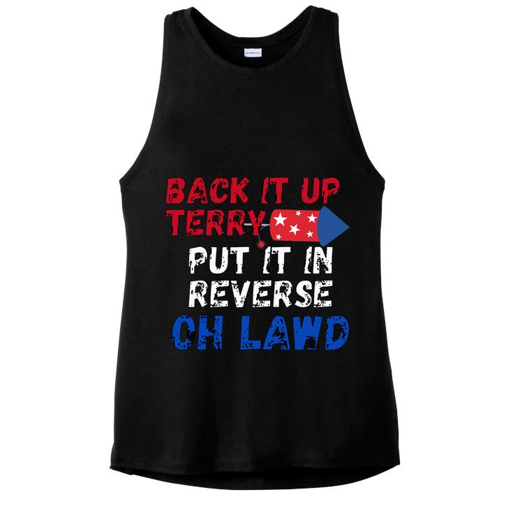 Back Up Terry 4th Of July For Men Ladies PosiCharge Tri-Blend Wicking Tank