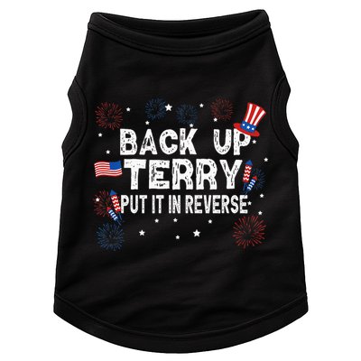 Back Up Terry Put It In Reverse Funny 4th Of July Doggie Tank