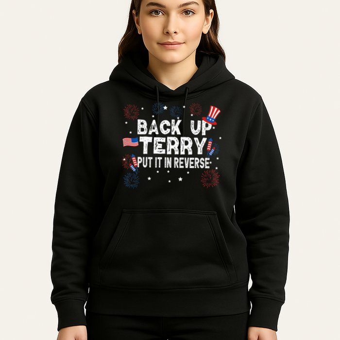 Back Up Terry Put It In Reverse Funny 4th Of July Hoodie