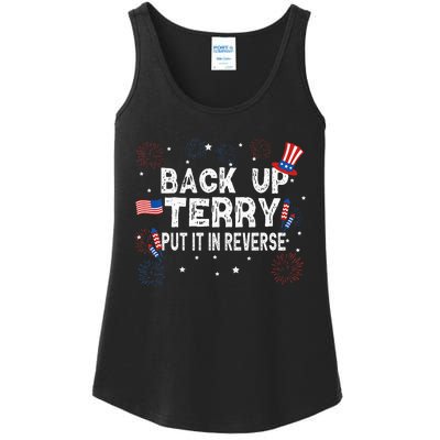 Back Up Terry Put It In Reverse Funny 4th Of July Ladies Essential Tank