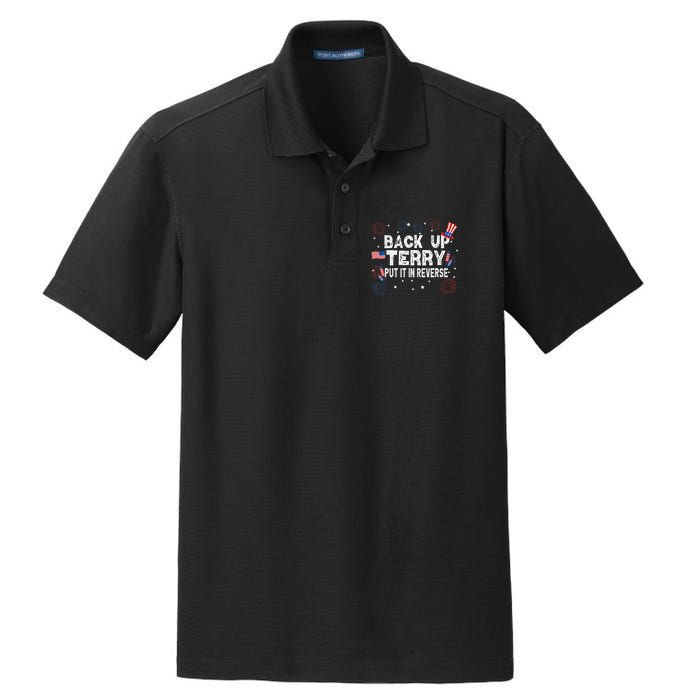 Back Up Terry Put It In Reverse Funny 4th Of July Dry Zone Grid Polo