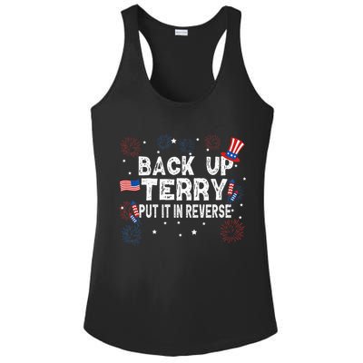 Back Up Terry Put It In Reverse Funny 4th Of July Ladies PosiCharge Competitor Racerback Tank