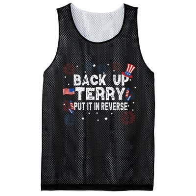 Back Up Terry Put It In Reverse Funny 4th Of July Mesh Reversible Basketball Jersey Tank