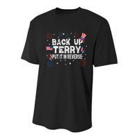 Back Up Terry Put It In Reverse Funny 4th Of July Youth Performance Sprint T-Shirt