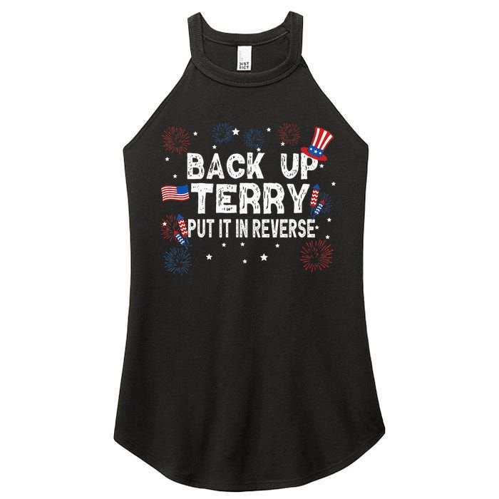 Back Up Terry Put It In Reverse Funny 4th Of July Women's Perfect Tri Rocker Tank
