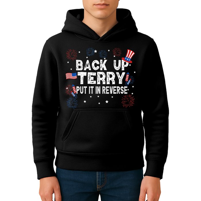 Back Up Terry Put It In Reverse Funny 4th Of July Kids Hoodie