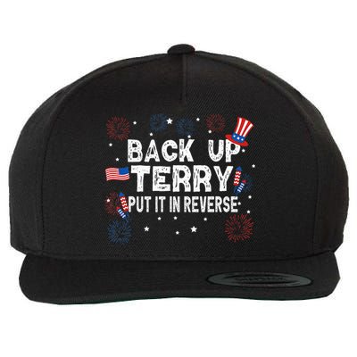 Back Up Terry Put It In Reverse Funny 4th Of July Wool Snapback Cap