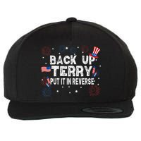 Back Up Terry Put It In Reverse Funny 4th Of July Wool Snapback Cap