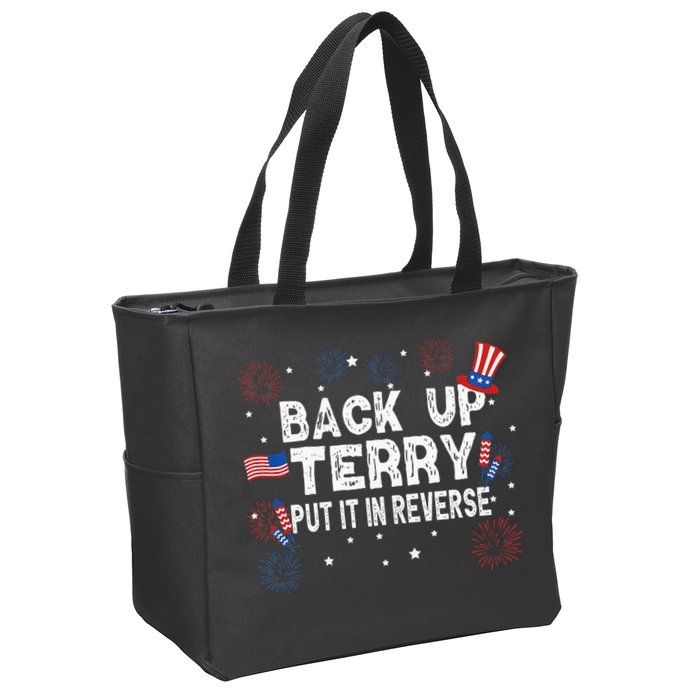 Back Up Terry Put It In Reverse Funny 4th Of July Zip Tote Bag