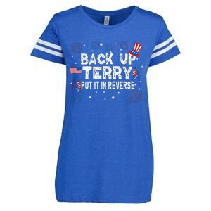 Back Up Terry Put It In Reverse Funny 4th Of July Enza Ladies Jersey Football T-Shirt