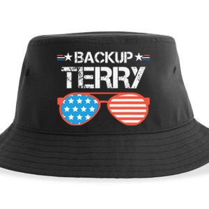 Back Up Terry American Flag USA 4th Of July Sunglasses Gift Sustainable Bucket Hat