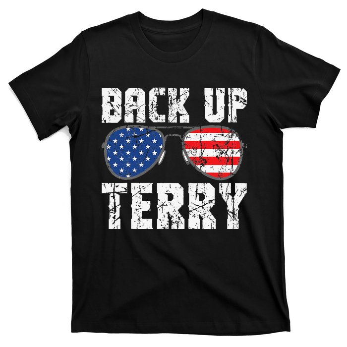 Back Up Terry American Flag USA 4th Of July Sunglasses T-Shirt