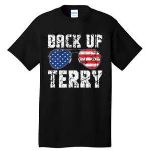 Back Up Terry American Flag USA 4th Of July Sunglasses Tall T-Shirt