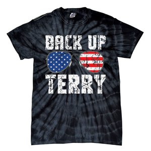 Back Up Terry American Flag USA 4th Of July Sunglasses Tie-Dye T-Shirt