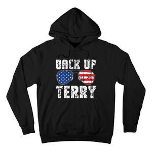 Back Up Terry American Flag USA 4th Of July Sunglasses Tall Hoodie