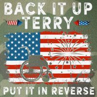 Back Up Terry Put It In Reverse Firework Funny 4th Of July Legacy Tie Dye Trucker Hat