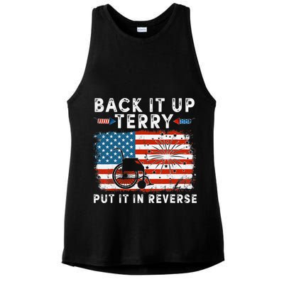 Back Up Terry Put It In Reverse Firework Funny 4th Of July Ladies PosiCharge Tri-Blend Wicking Tank