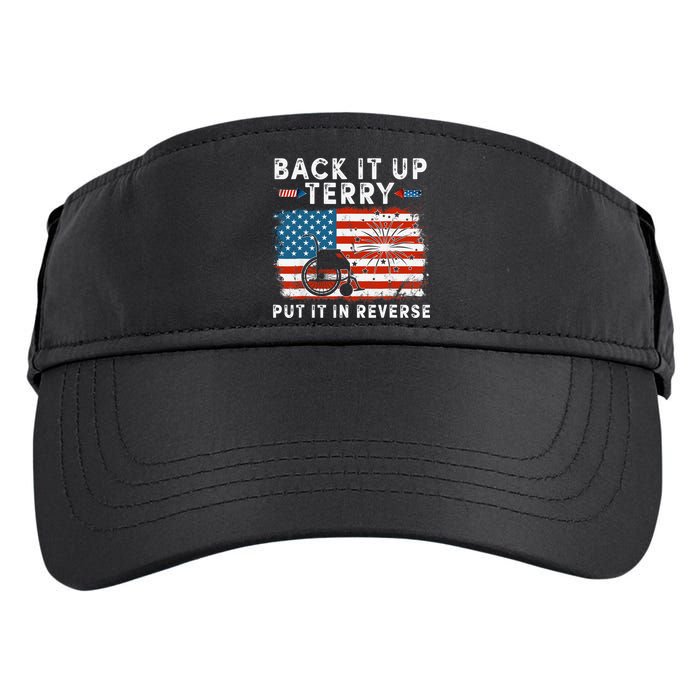 Back Up Terry Put It In Reverse Firework Funny 4th Of July Adult Drive Performance Visor