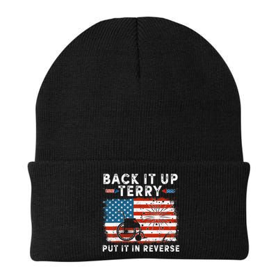 Back Up Terry Put It In Reverse Firework Funny 4th Of July Beanie
