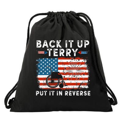 Back Up Terry Put It In Reverse Firework Funny 4th Of July Drawstring Bag