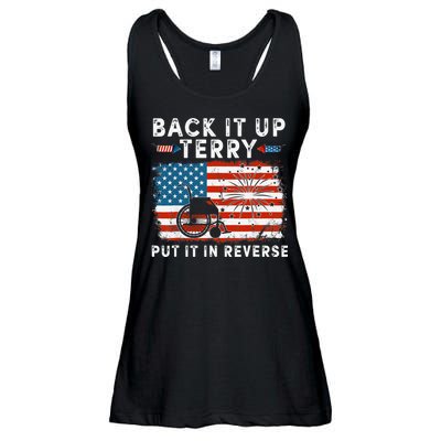 Back Up Terry Put It In Reverse Firework Funny 4th Of July Ladies Essential Flowy Tank